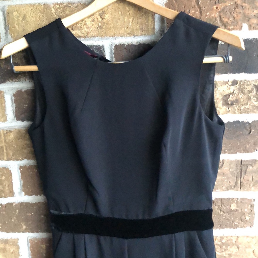 BODEN Black Jumpsuit Velvet Belt Flare Leg - Picture 3 of 8